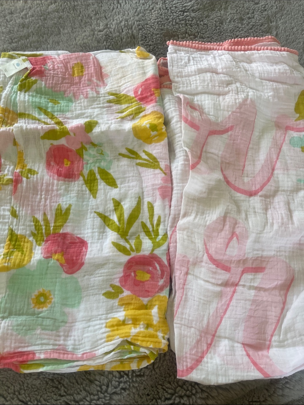 Target Cloud Island Floral Cotton Swaddle Set Blankets Baby Girl